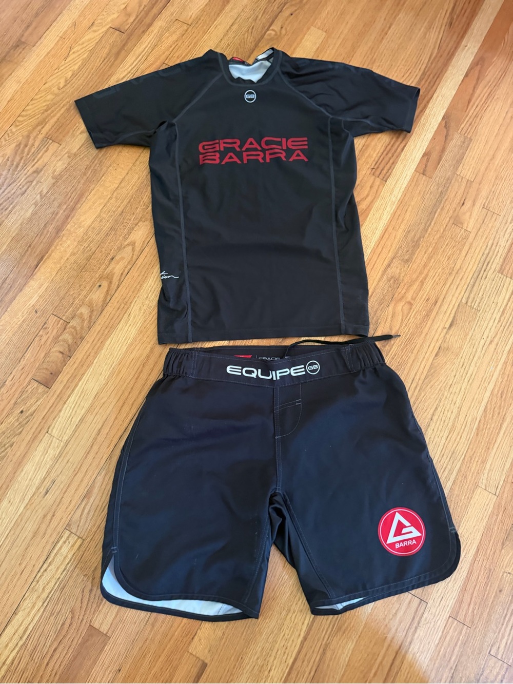 Gracie Barra Jiu Jitsu Set Top & Bottom Bjj No Gi Top-unisex Small Bottoms- 32